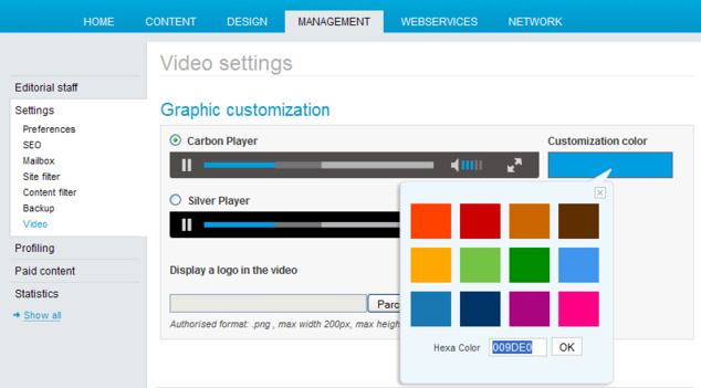Customize the design of your video player