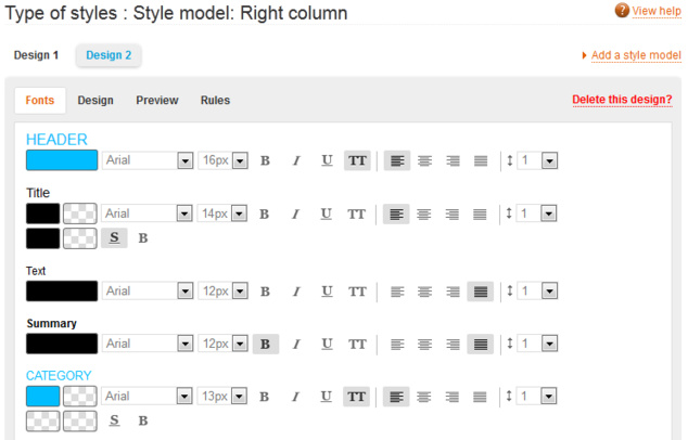 Type of style: a little known but very useful tool