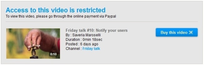 Restriction and micro-paiement for WebTV