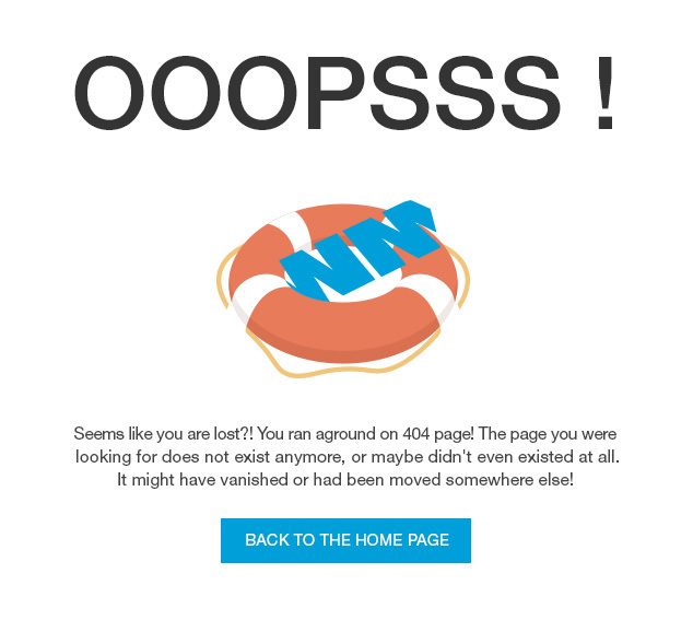 Even the 404 page is customizable!