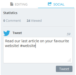 Custom your tweets and urls when posting an article