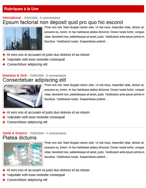 16/9 headlines section